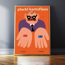 Plakat "Placki kartoflane", J. Kamiński, 50x70