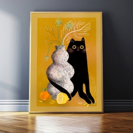 Plakat "Kot cytrusowy"