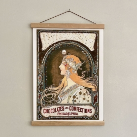 Chocolates&Confections, Alfons Mucha, płótno