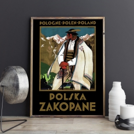 Plakat "Zakopane", art deco, Stefan Norblin 1925, reprint