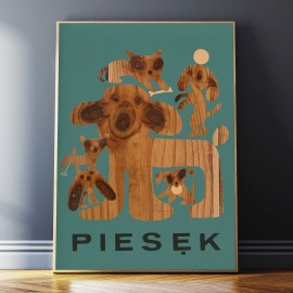 Plakat "PIESĘK", Jakub Kamiński, 50x70