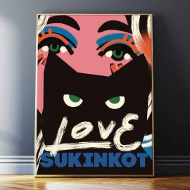 Plakat "Love Sukinkot", Jagoda Pecela